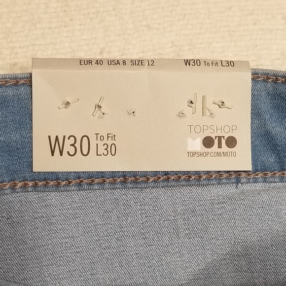 Topshop Moto Joni Skinny Jeans - Sky Blue - Picture 8 of 11